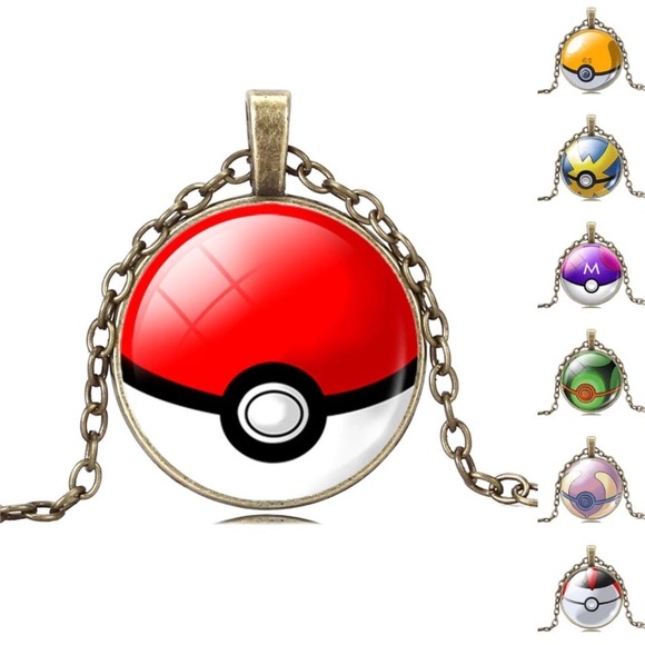 Vintage Pokéball and chain necklace - Picture 1 of 3
