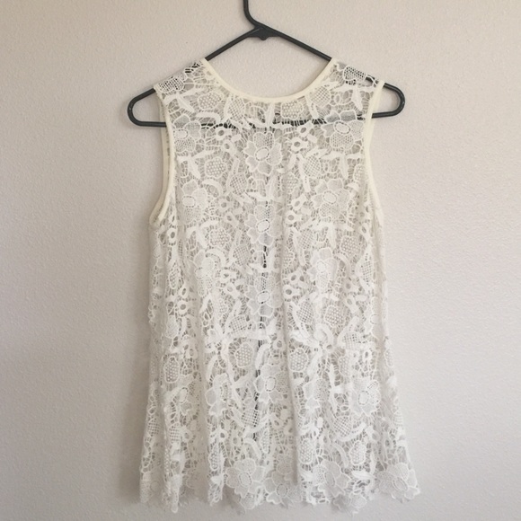 cabi lace peplum top