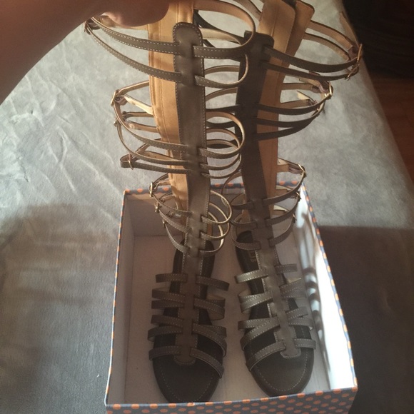 new!!! Taupe gray gladiators