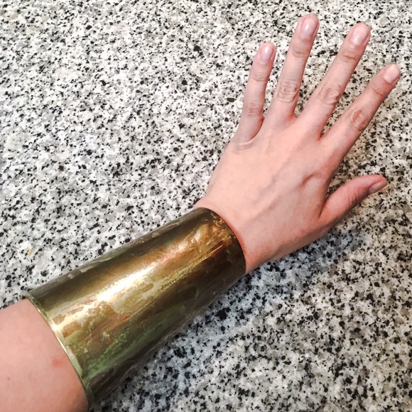 Long mosaic patina cuff