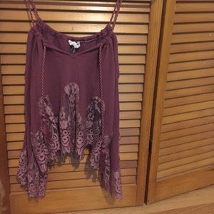really pretty maroon lace top