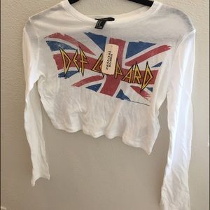 NWT Def Leppard Crop Top