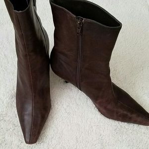 Michelle D Brown Leather Boot