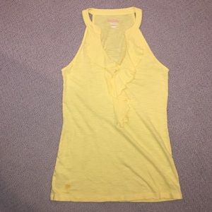 Lilly Pulitzer yellow ruffle top