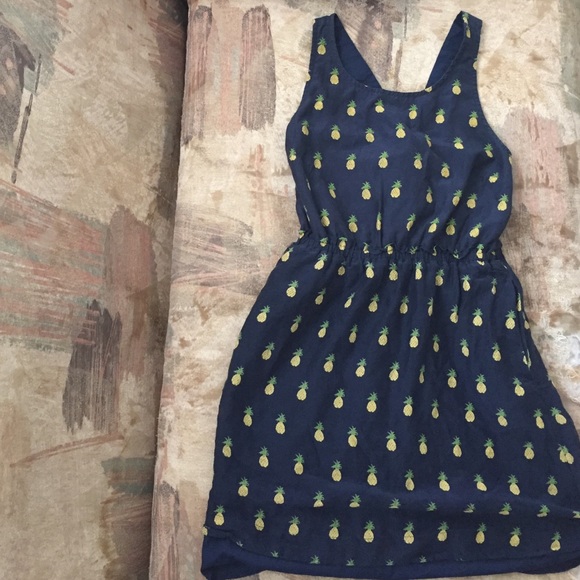 A pineapple print dress.
