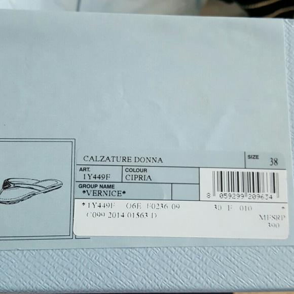 🎉SOLD🎉 NIB PRADA CALZATURE DONNA LOGO SANDALS - Picture 4 of 4