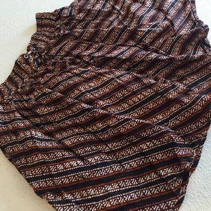 Muted Tribal Print Skirt