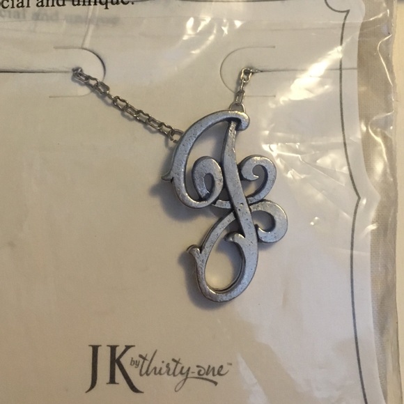 Monogrammed Initial Necklace Letter J