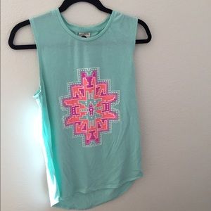 Cotton On Aztec Print Muscle Tee