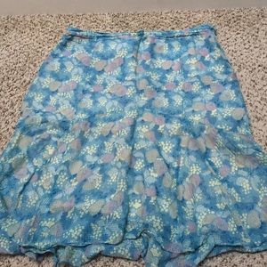 Silk A-line skirt