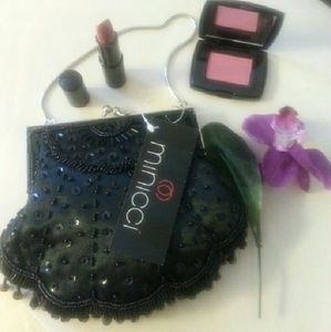 Beaded Black Small Purse/Clutch