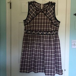Dear Creatures plaid flannel just-below-knee dress