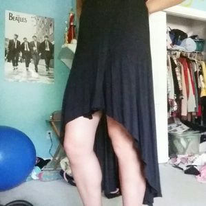 Asymmetrical black skirt