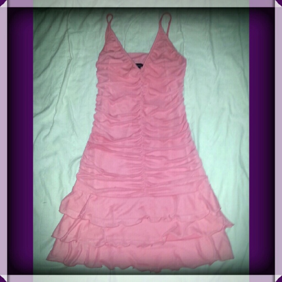 Moda International pink strappy mini dress