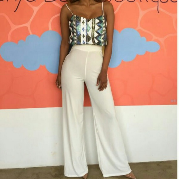 Sequin White Romper