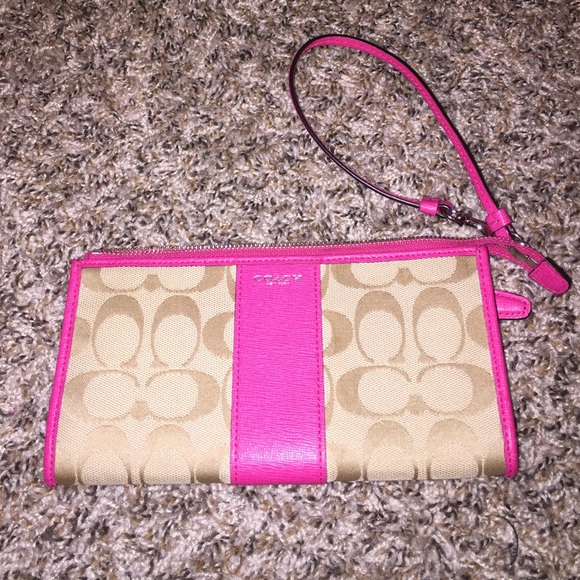 Hot Pink Coach wristlet