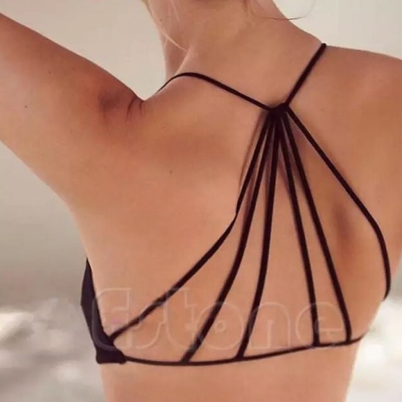 🆕 Brigette Strappy Bralette in Black - Picture 3 of 5