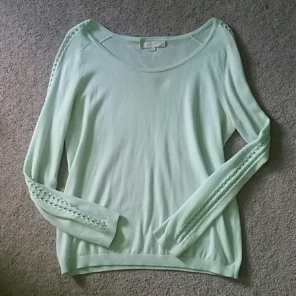 LOFT seafoam green sweater