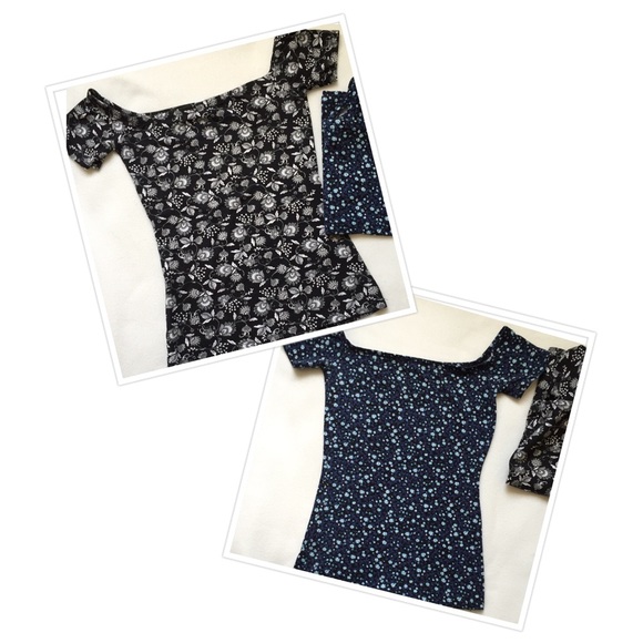 Set of 2 ballerina floral print shirts - Size XS