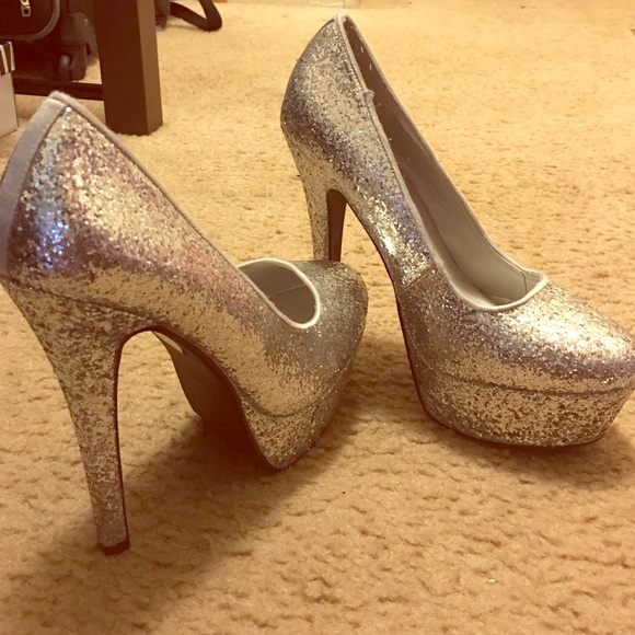 Silver High Heels