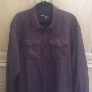 Men's burgundy Arcterx Gryson shirt