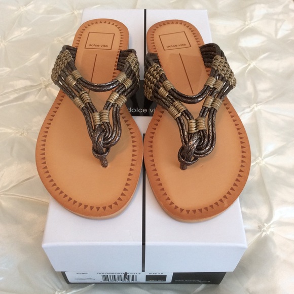 Dolce Vita Metallic Jonas Strappy Flip-flop - Picture 3 of 4