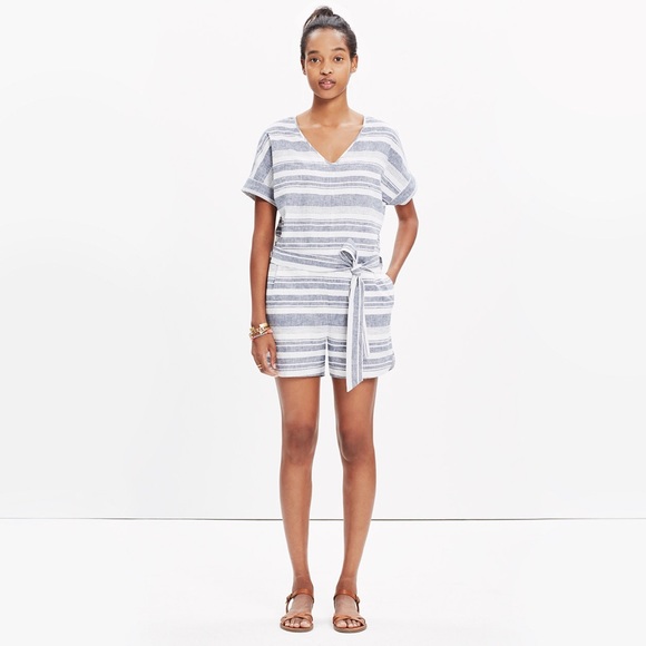 Madewell Perimeter Romper in Stripe