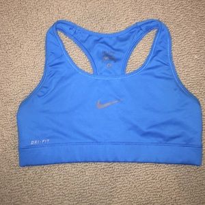 Blue Nike sports bra