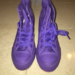 Converse wedge purple canvas