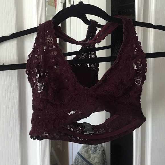 Burgundy aerie bralette