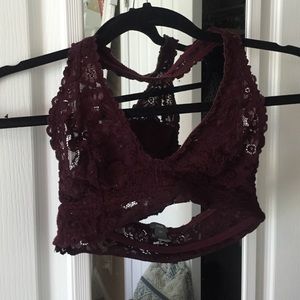 Burgundy aerie bralette