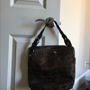 Brown coach purse