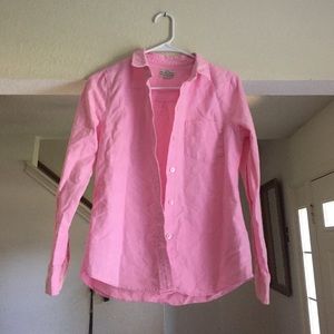 Bright Pink Button Down Blouse