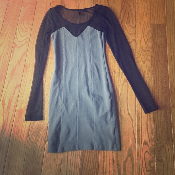 ✨H&M -- Grey and Black Body-Con Dress✨