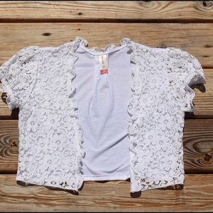 White lace cardigan