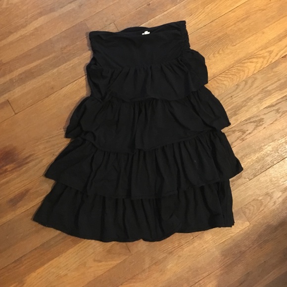 Black ruffle j. Crew dress
