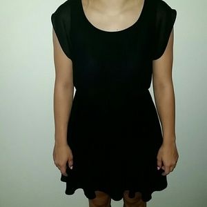 Black, flowy dress from lush
