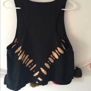 Free People We The Free Size M black crop tank