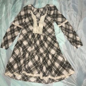Free People plaid oversized dress