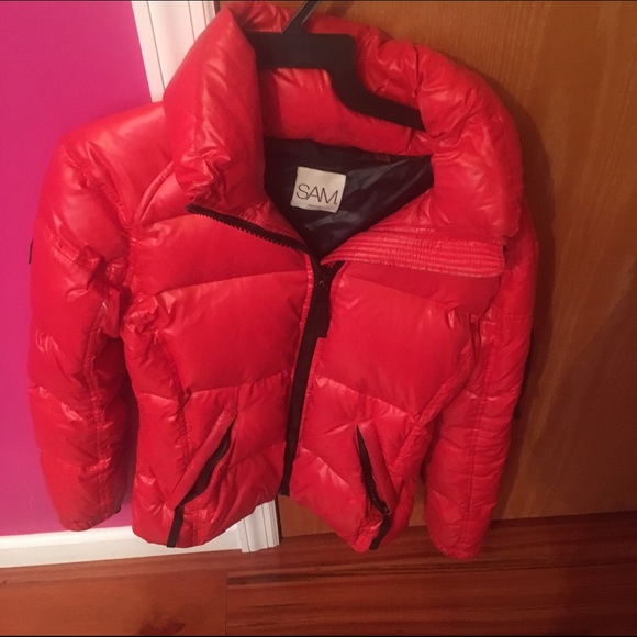Sam red freestyle down puffer jacket
