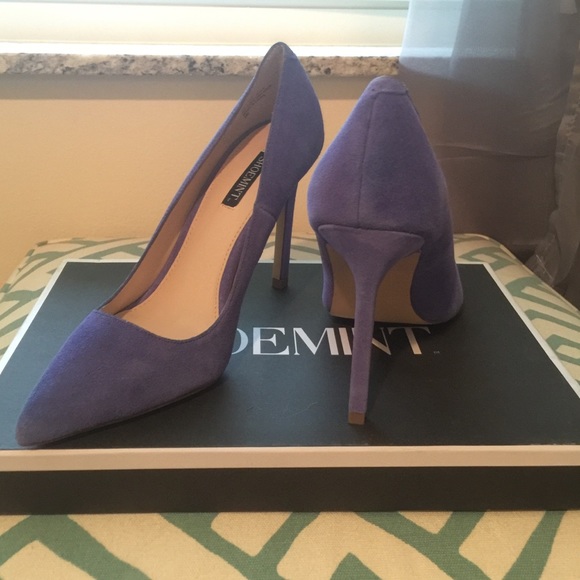 *reduced* blue suede stilettos - Picture 2 of 4