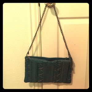 Real leather green purse