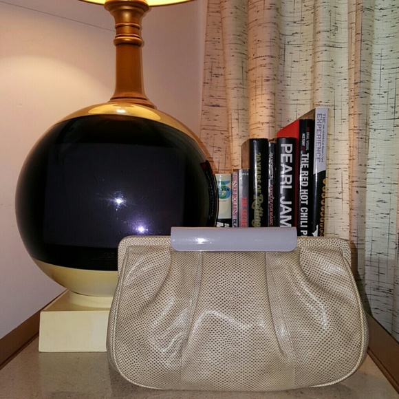 Vintage snakeskin clutch