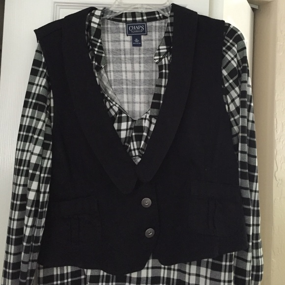 Black denim vest