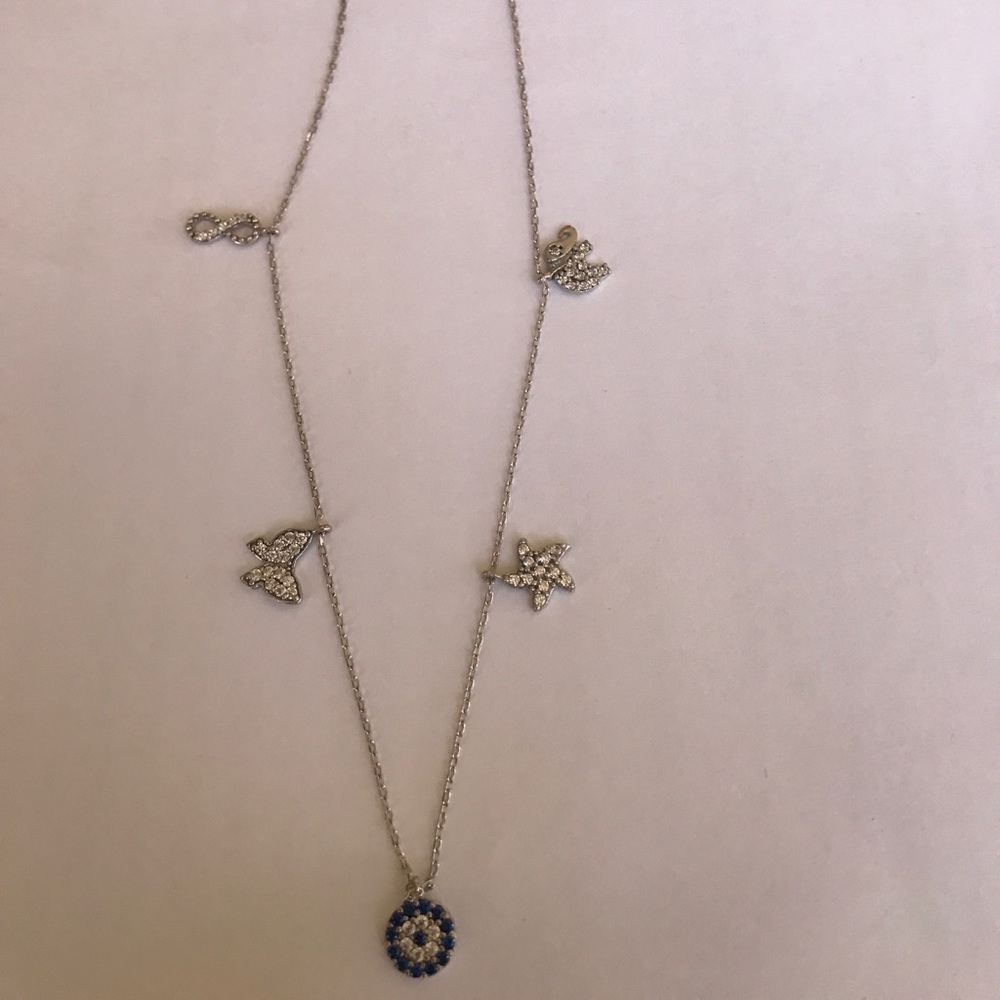 925 Sterling Silver I Love Evileye - Picture 2 of 3