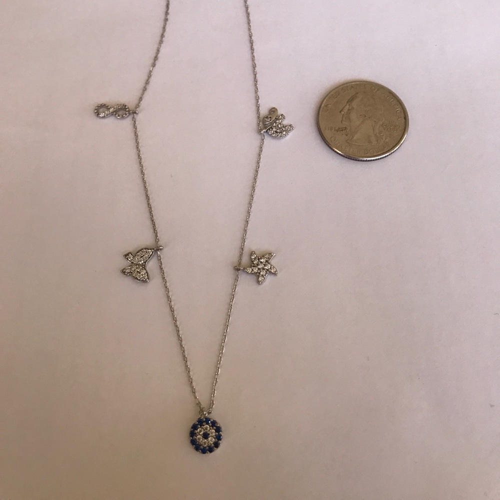 925 Sterling Silver I Love Evileye - Picture 3 of 3