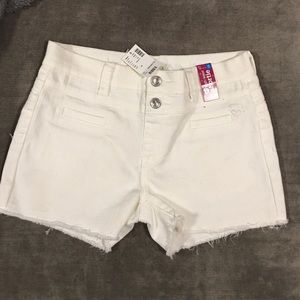 Justice White High-waist Shortie - Size 18
