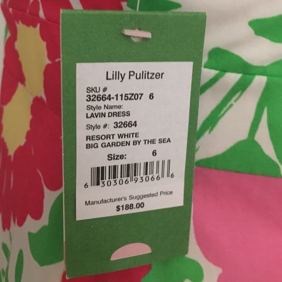 Lilly Pulitzer Lavin dress Garden by the Sea 6 NWT - Picture 5 of 6