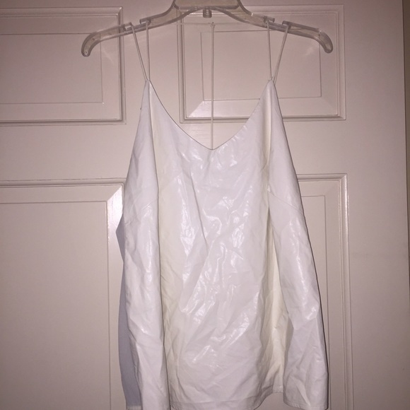 Off white leather top