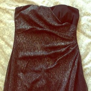 Black strapless dress